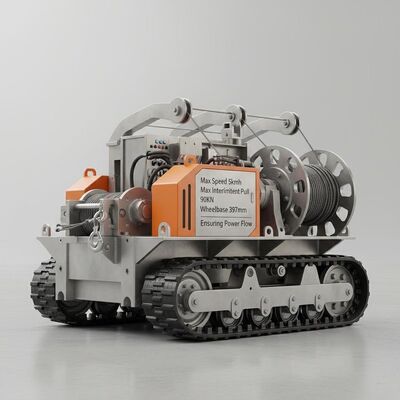 Maximale snelheid 5 km/uur Vervoerlijnapparatuur uitgerust met maximale intermitterende trekkracht 90KN en wielbasis 397 mm die de stroom garandeert