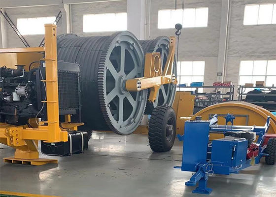 Van de diesel het Intermitterende 2x70KN Hydraulische de Olie Kabelspanner Koelen